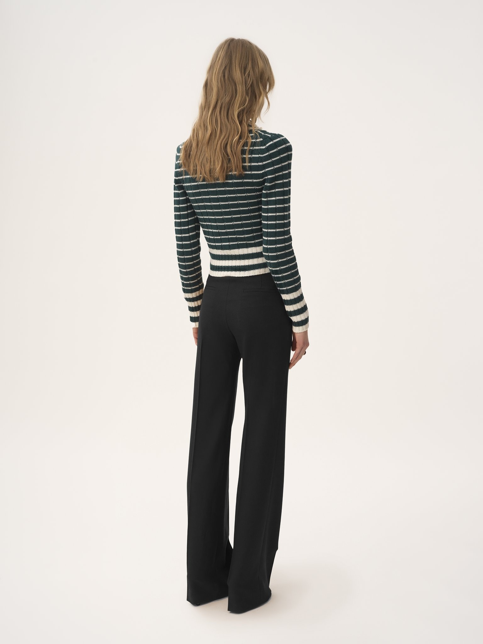 BOYISH TAILORED PANTS IN WOOL GRAIN DE POUDRE - 5