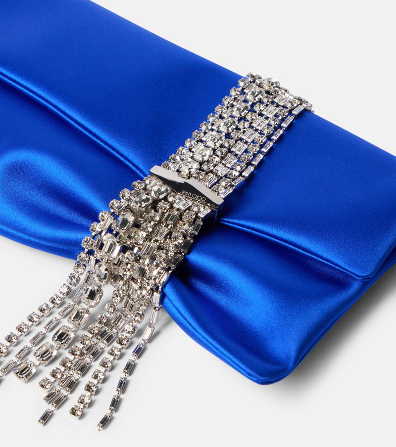 Zandra Small embellished satin clutch 6