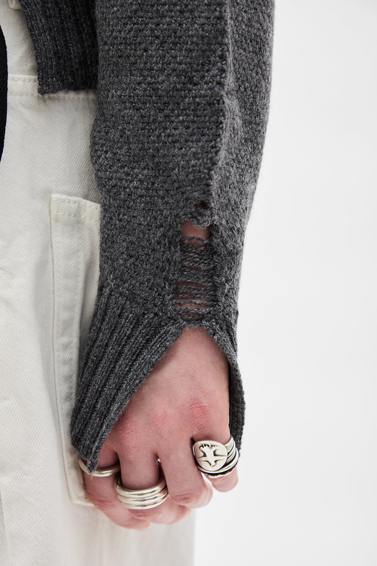Gabriela Destroyed Seed Stitch Sweater - 11
