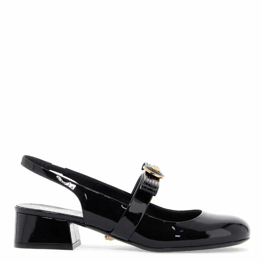 Versace Gianni Ribbon Patent 35 mmSlingback Pumps - 1