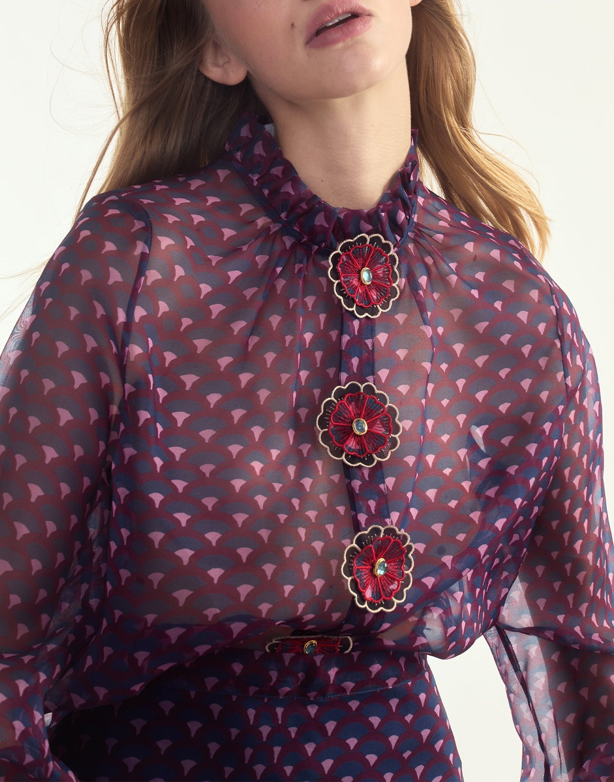 Prim Silk Organza Blouse - 6