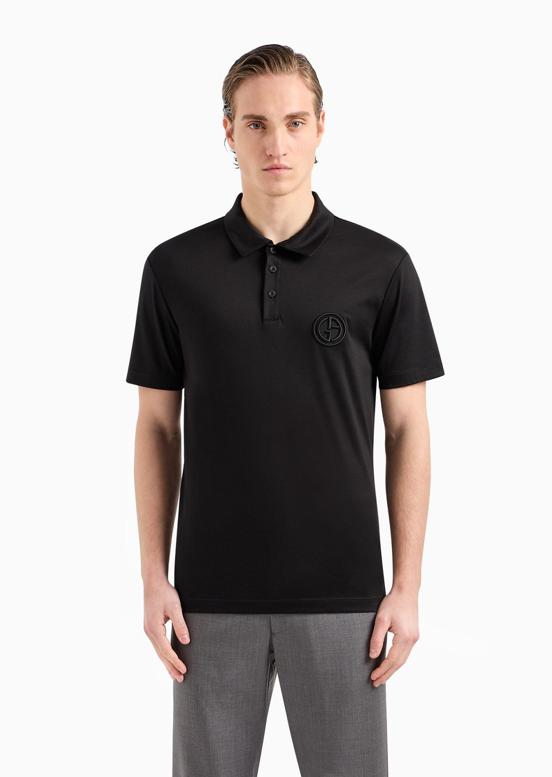 Short-sleeved polo shirt in cotton interlock 2