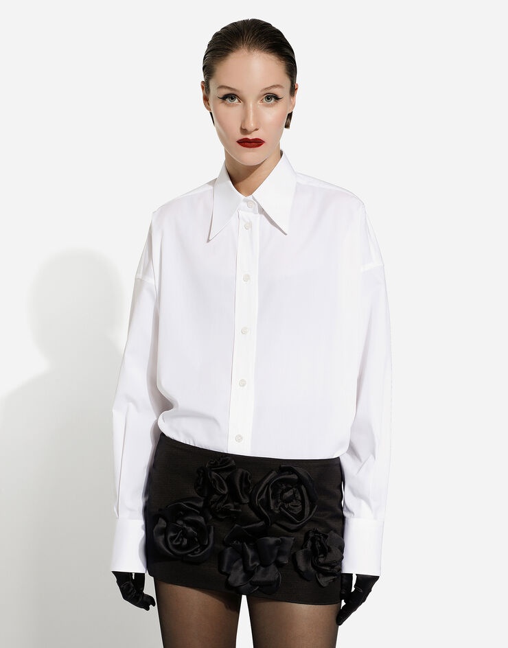 Short Ottoman skirt with floral appliqué - 5