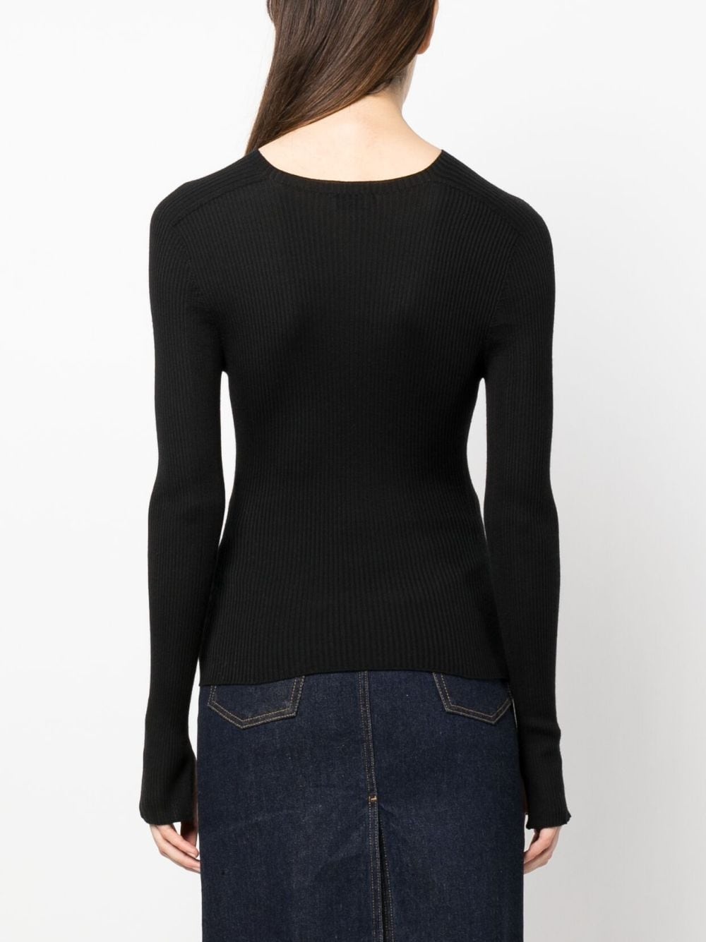 long-sleeve ribbed-knit top - 4