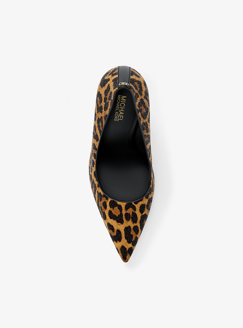 Amara Leopard Print Calf Hair Pump 5