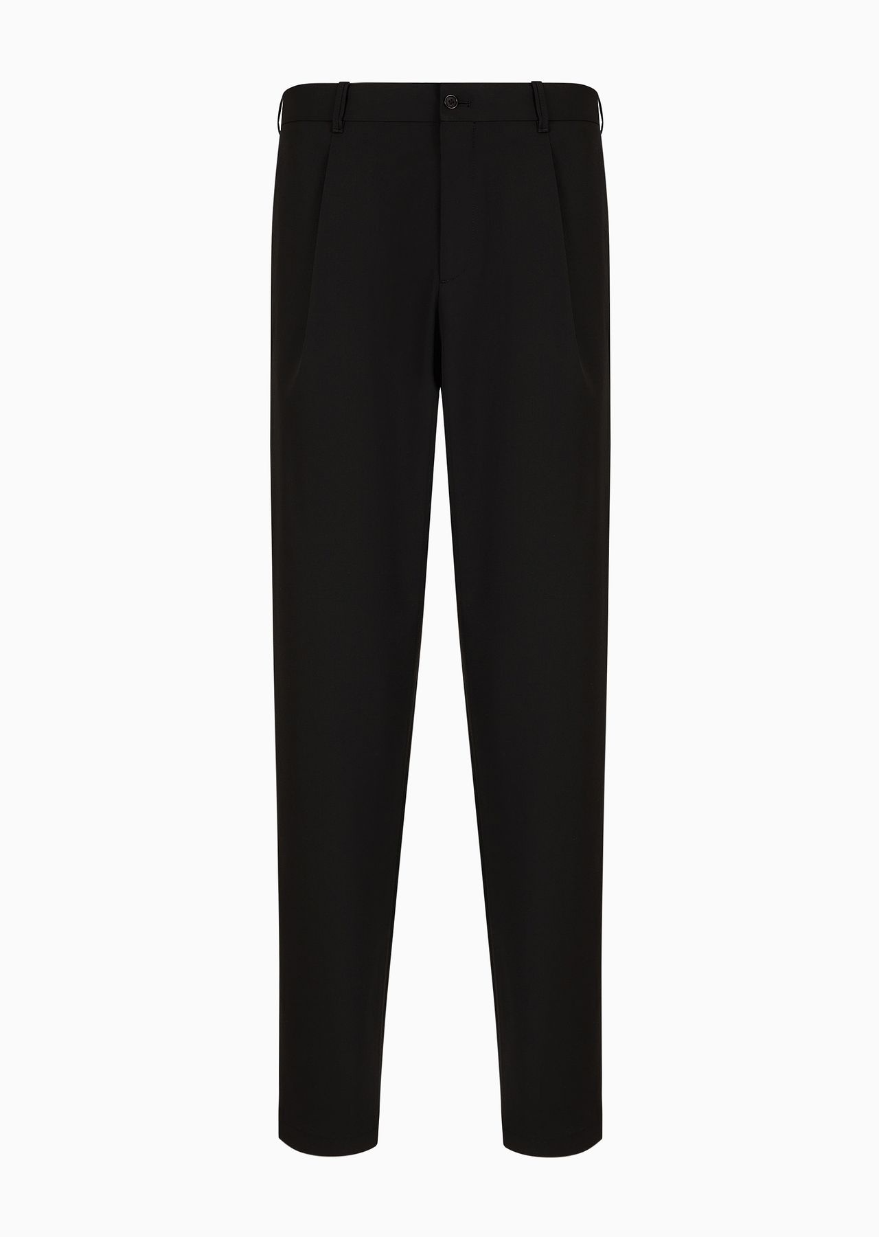 Single-pleat virgin wool trousers - 1