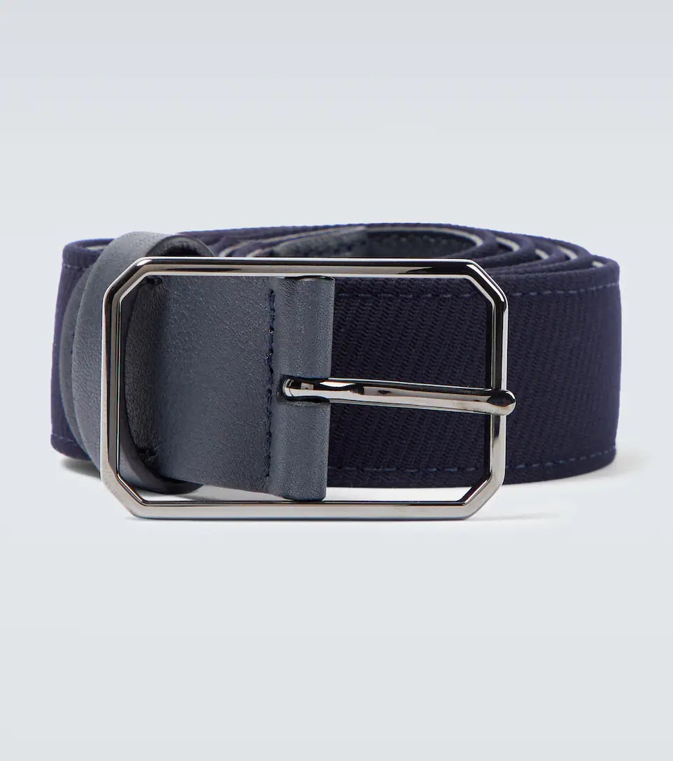 Tailor leather and wool belt - 1