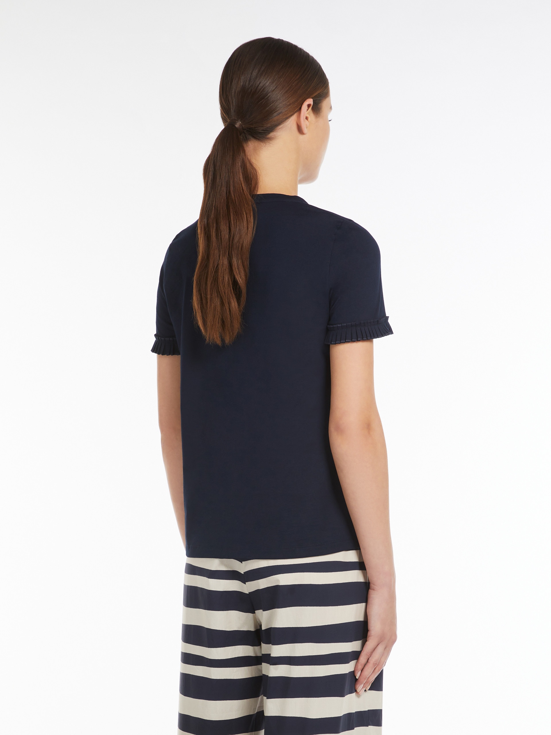 ULULATO Ruched cotton jersey T-shirt - 4