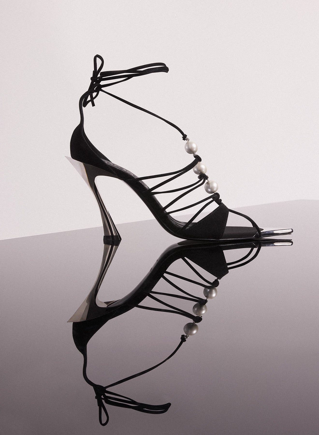 black laced fang 95 sandals - 1