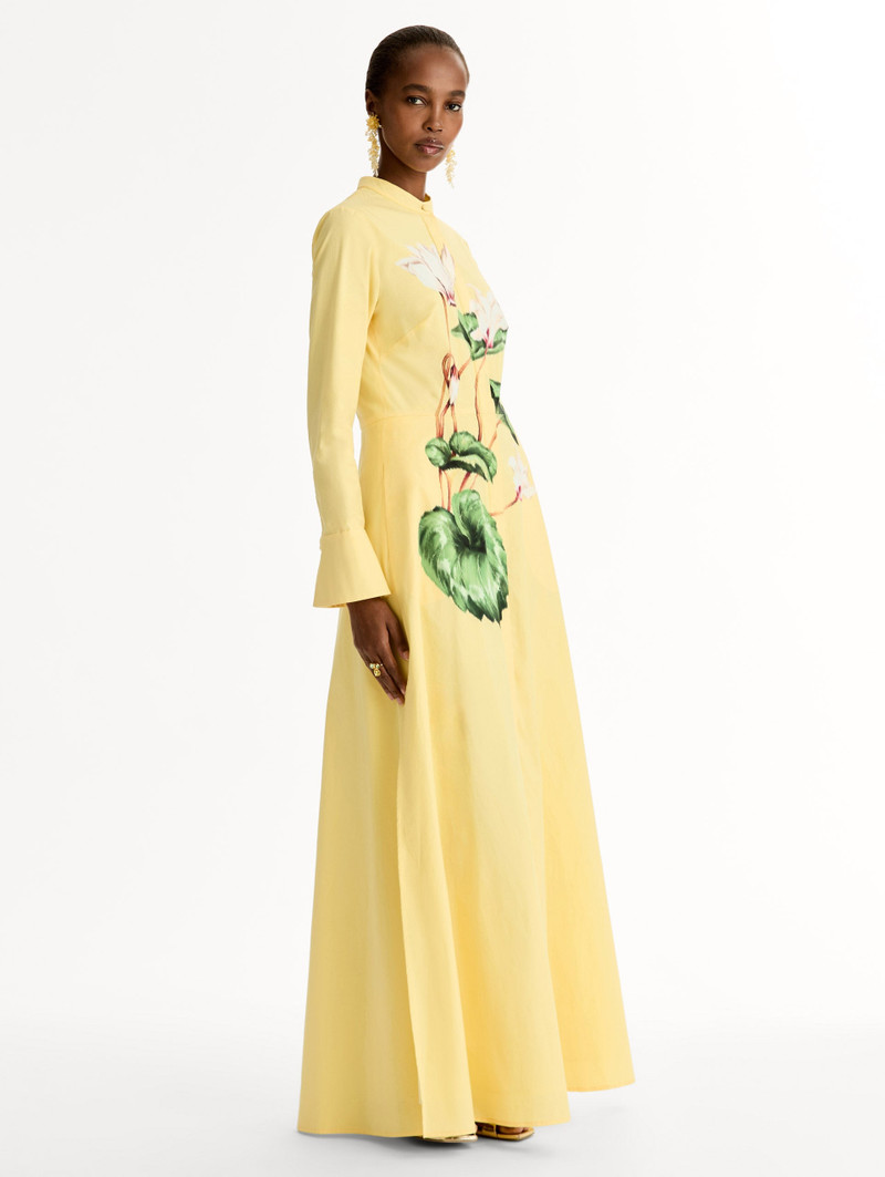 CHINÉ CYCLAMEN COTTON POPLIN CAFTAN 4