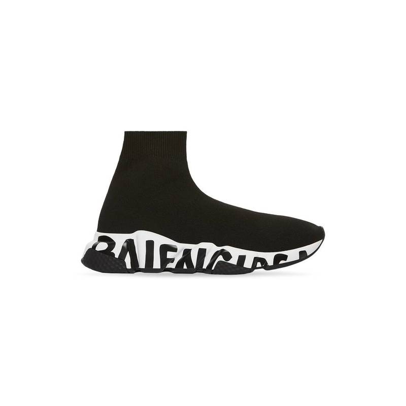 Women's Speed Graffiti Sneaker in Black/white - 1