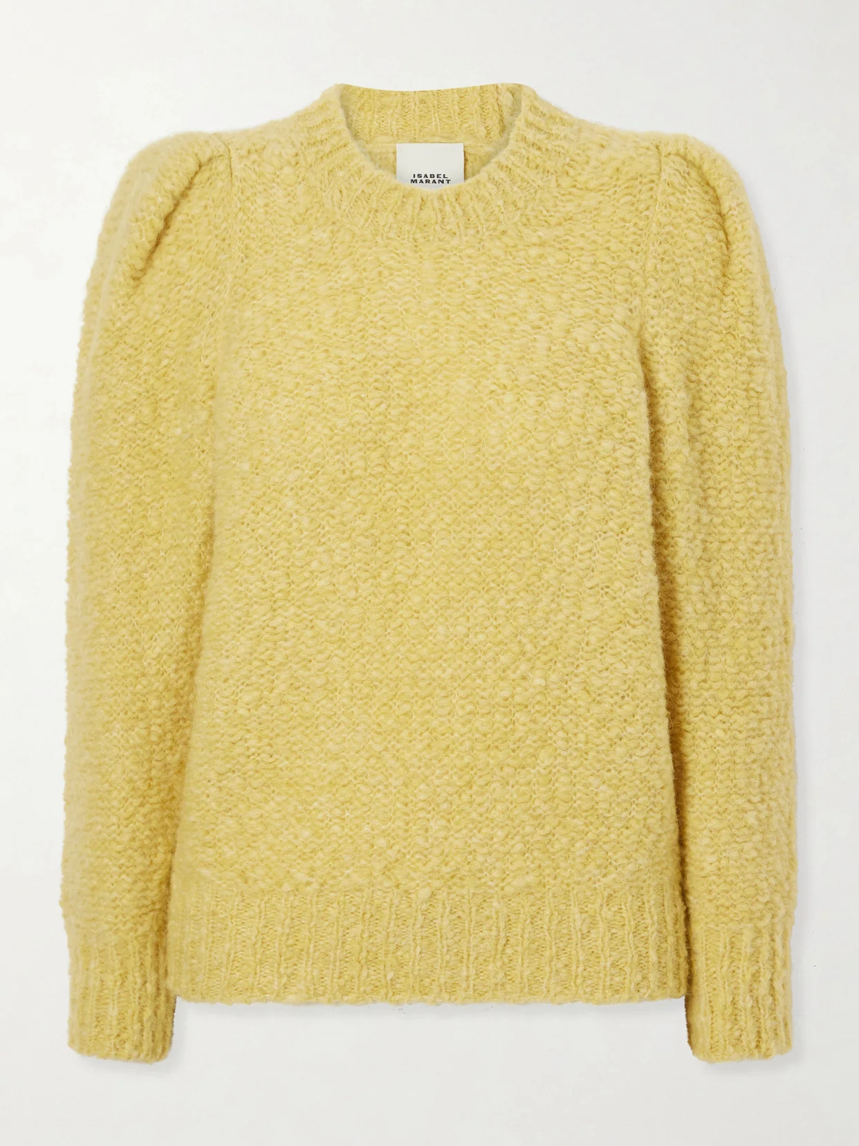 Emma Gathered Wool-blend Bouclé Sweater - 1
