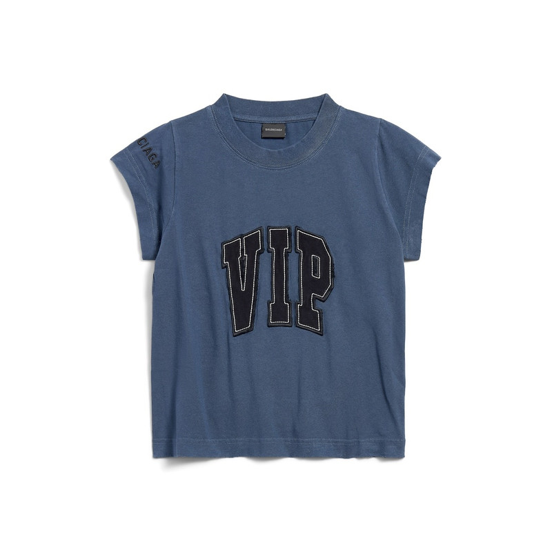 Women's Vip Team Logo Shrunk T-shirt in Dark Blue 1