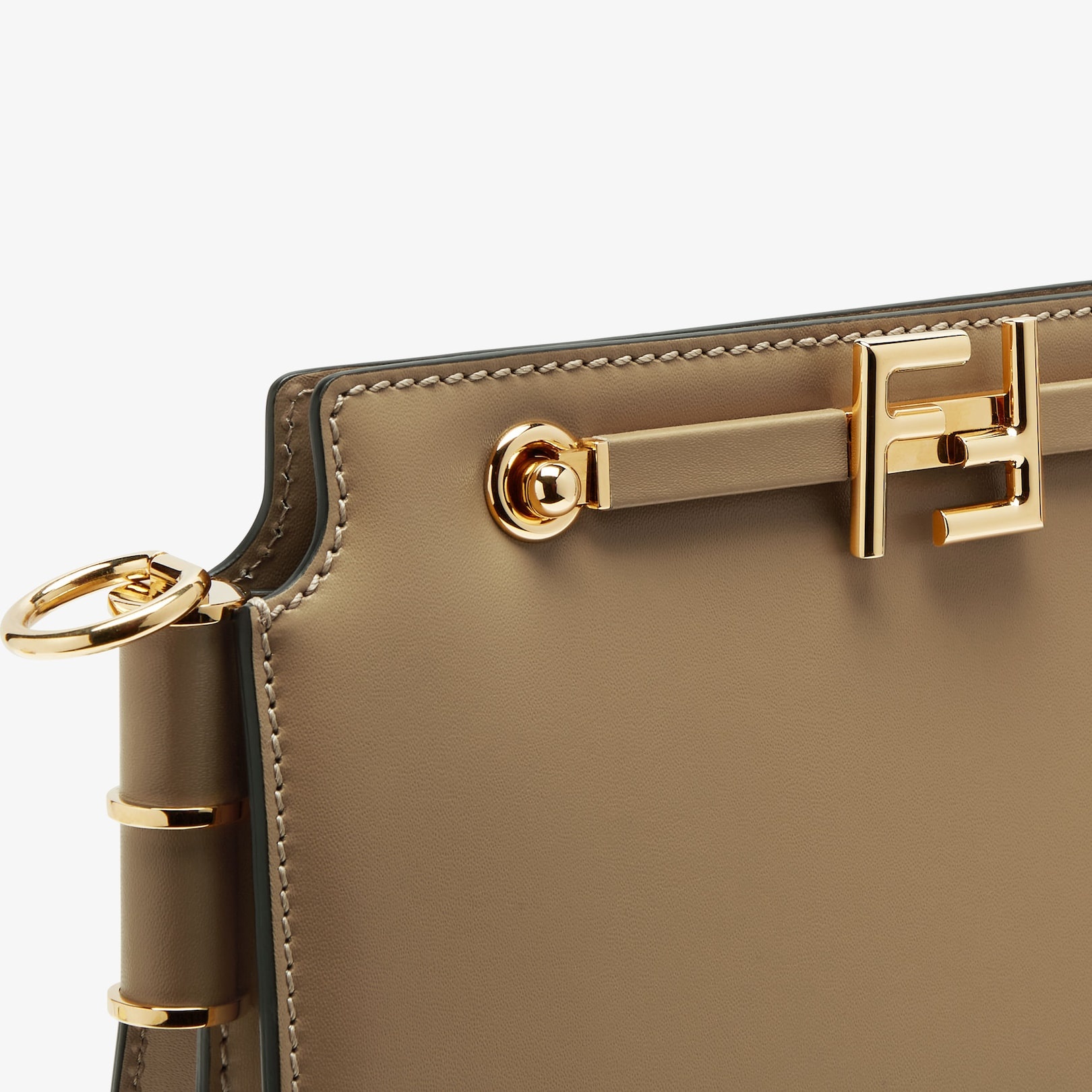 Gray leather bag - 5
