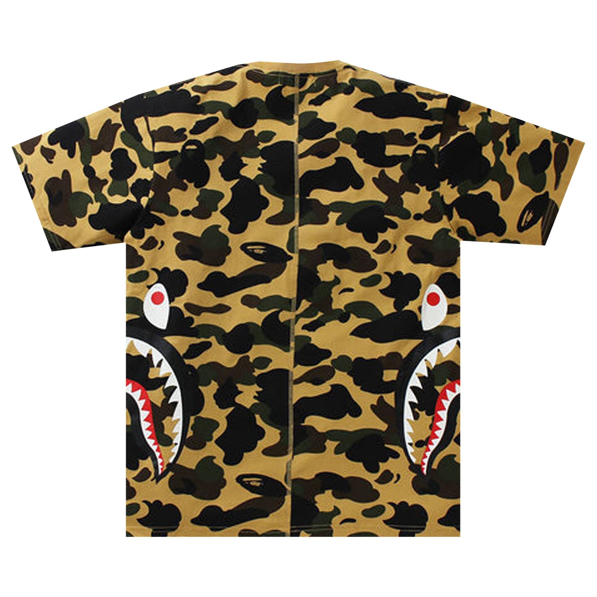 BAPE 1st Camo Side Shark Tee 'Yellow' - 2