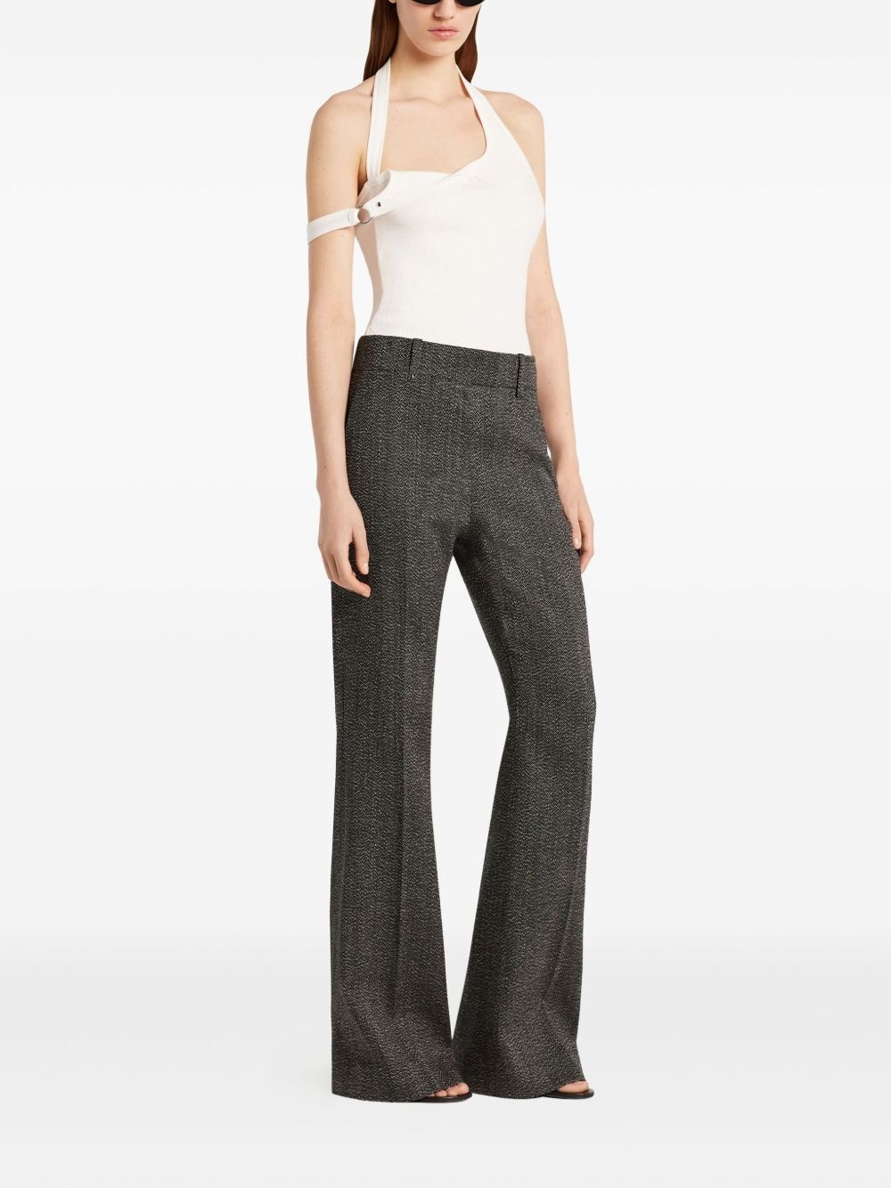 asymmetric halterneck top - 3