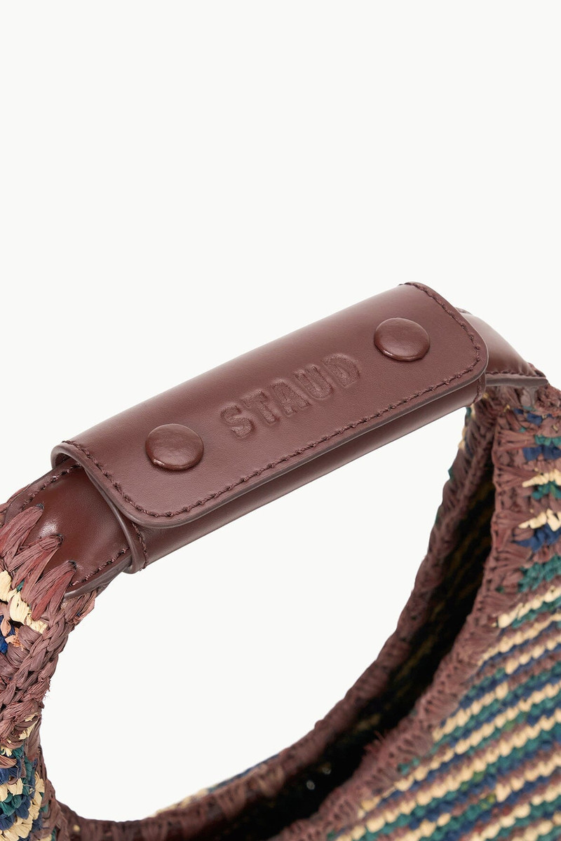 STAUD MOON RAFFIA TOTE BAG MIXED RAFFIA 3