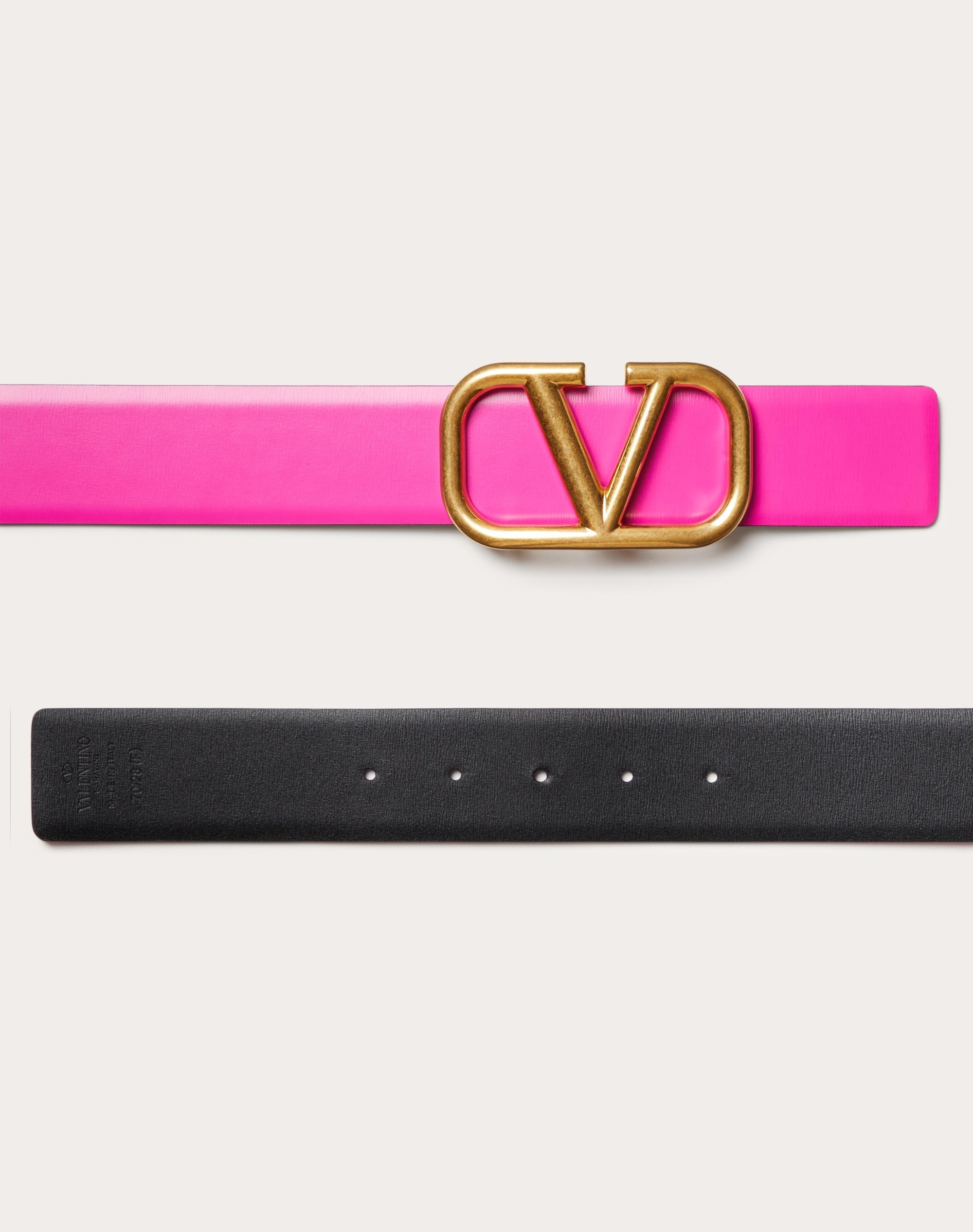 REVERSIBLE VLOGO SIGNATURE BELT IN GLOSSY CALFSKIN 40 MM - 3