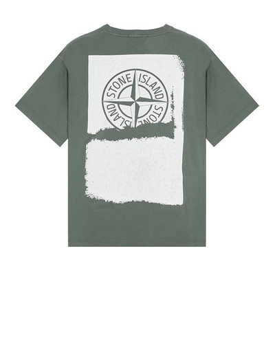 Stone Island 2RC89 'SCRATCHED PAINT ONE' PRINT MUSK GREEN outlook