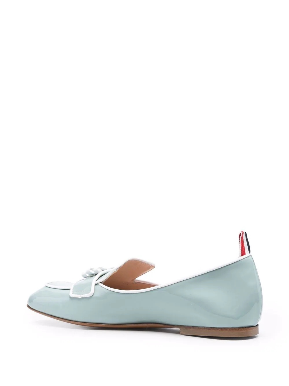 bow-embellished trimmed loafers - 3