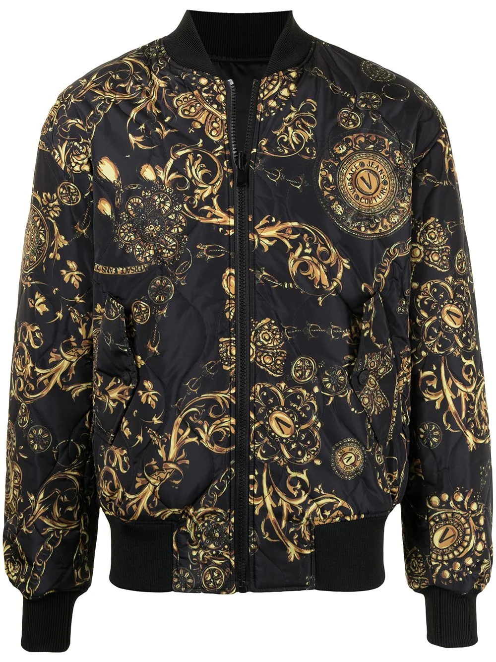 baroque-print bomber jacket - 1