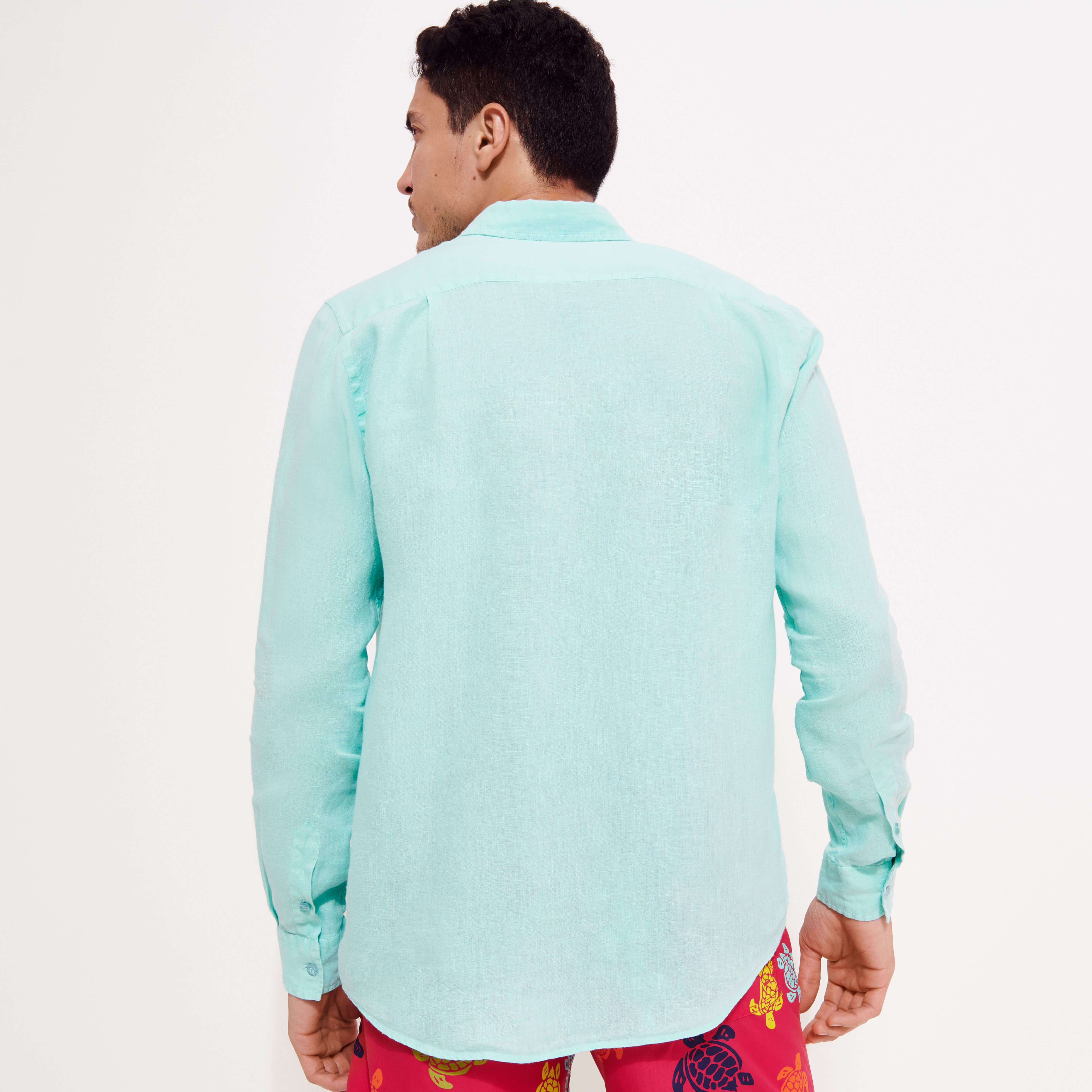 Men Linen Shirt Solid - 4