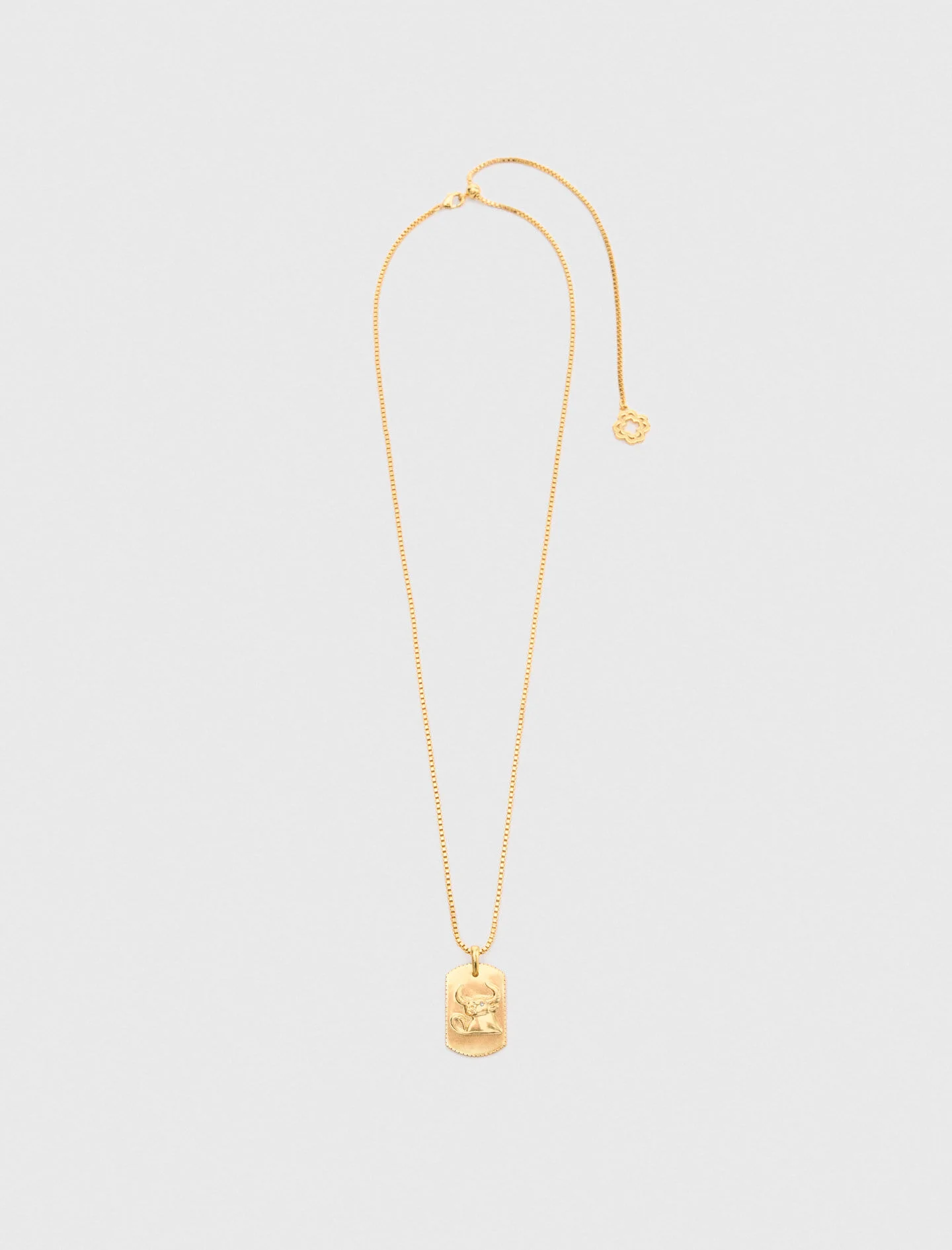 Zodiac sign plaque necklace - 1