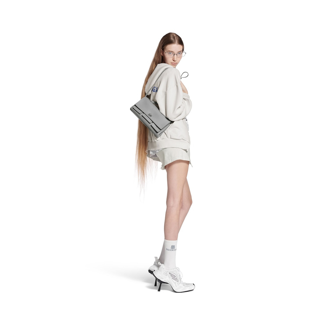 Women's Bel Air Clutch On Strap Small  in Cloud Grey - 7