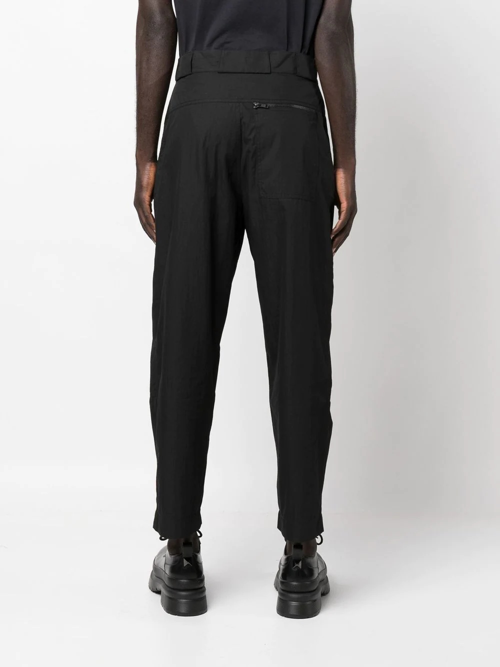 zip-pocket straight-leg trousers - 4