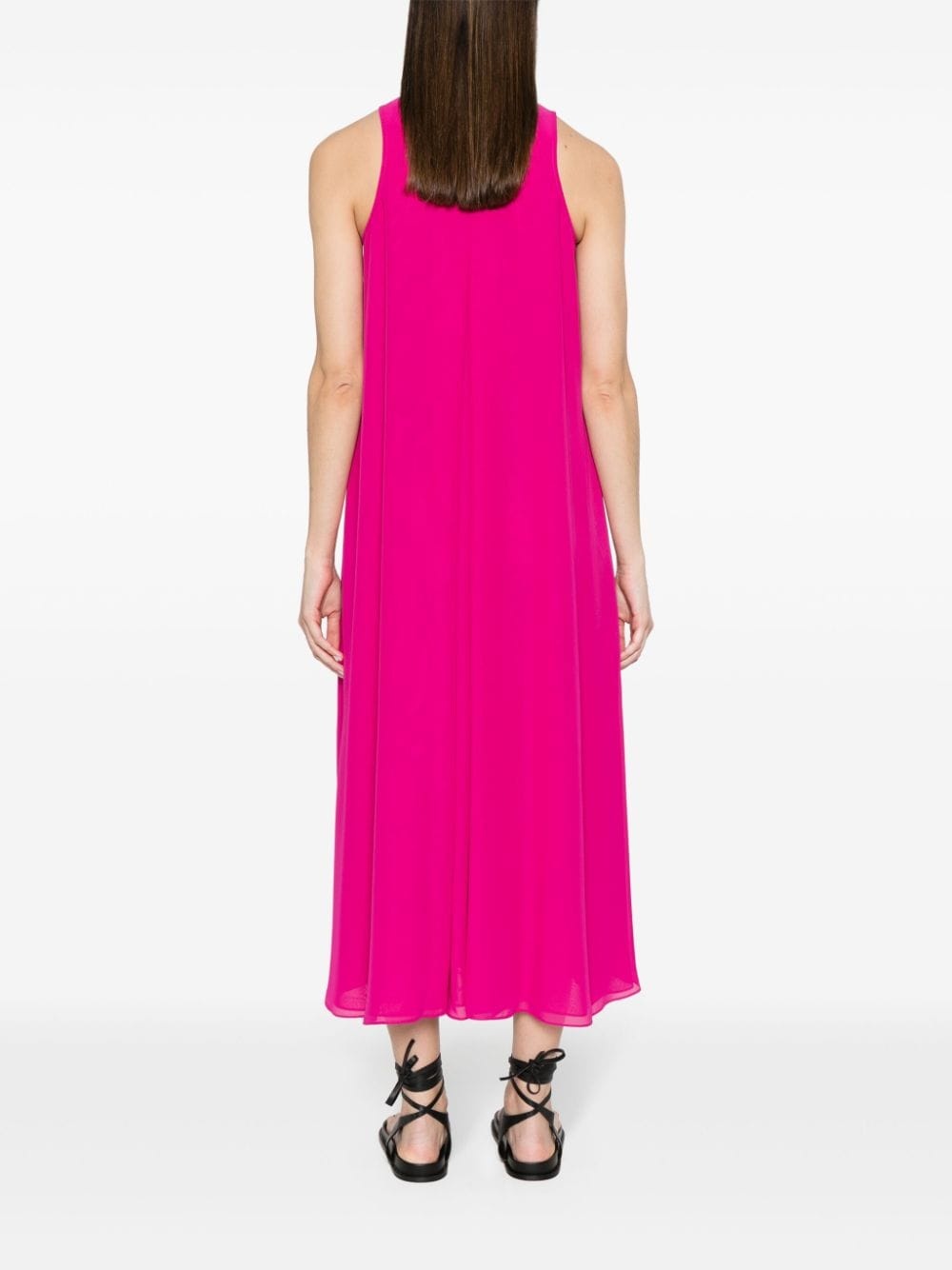 textured pleated midi dress - 4