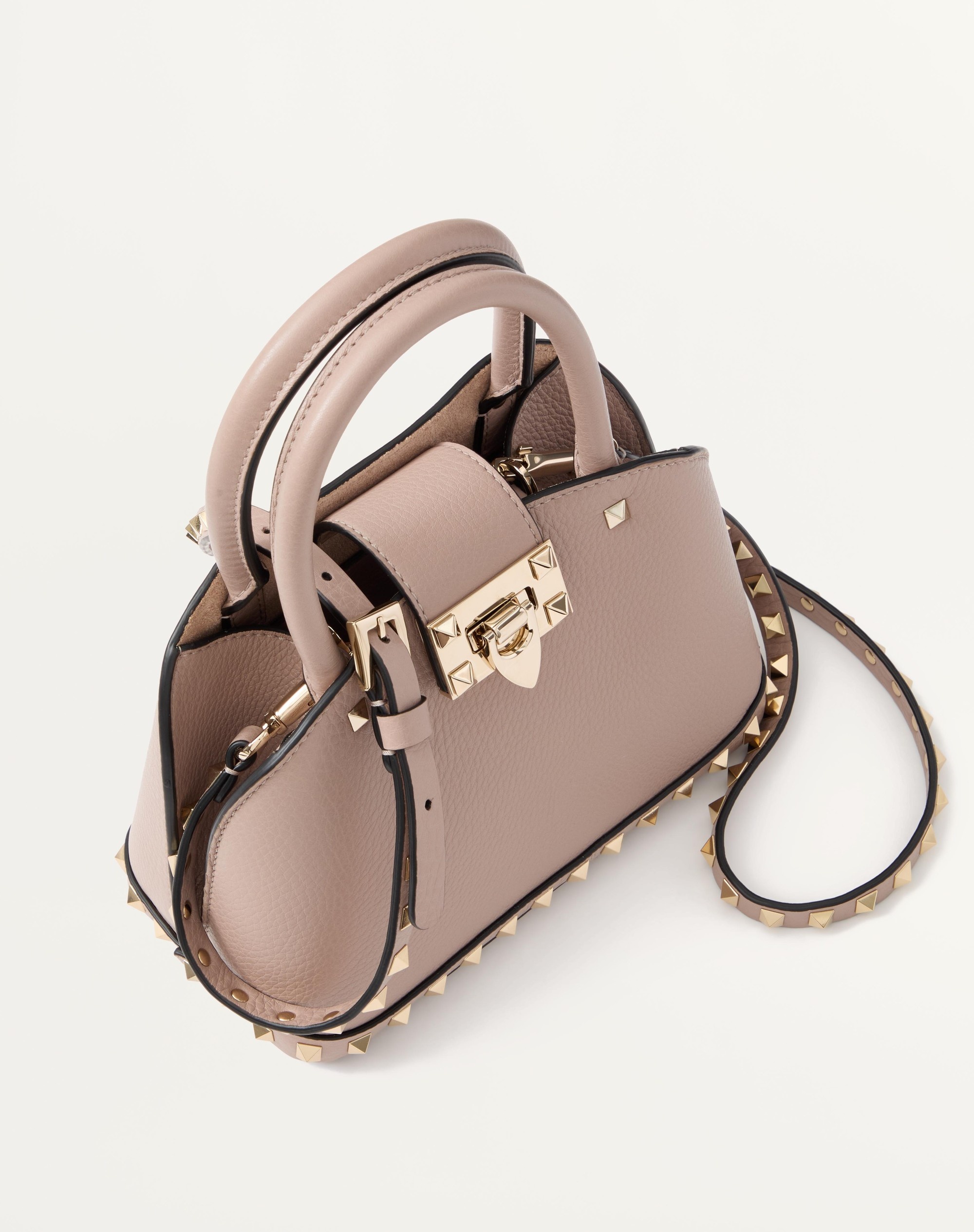 VALENTINO GARAVANI ROCKSTUD SMALL HANDBAG IN GRAINY CALFSKIN - 6