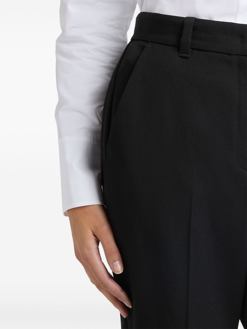 ruffled-hem trousers - 4