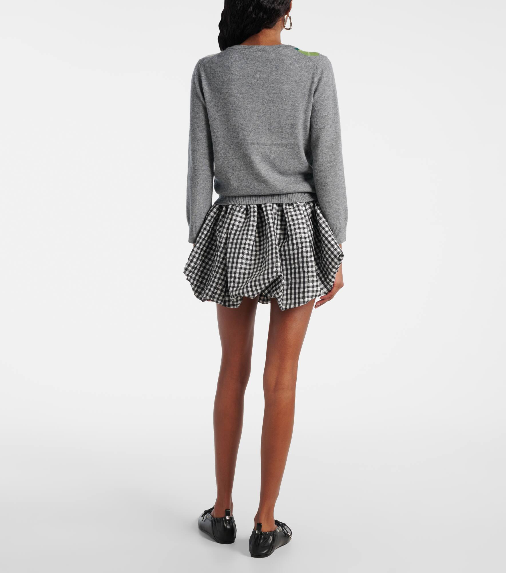 Argyle wool and cashmere cardigan - 3