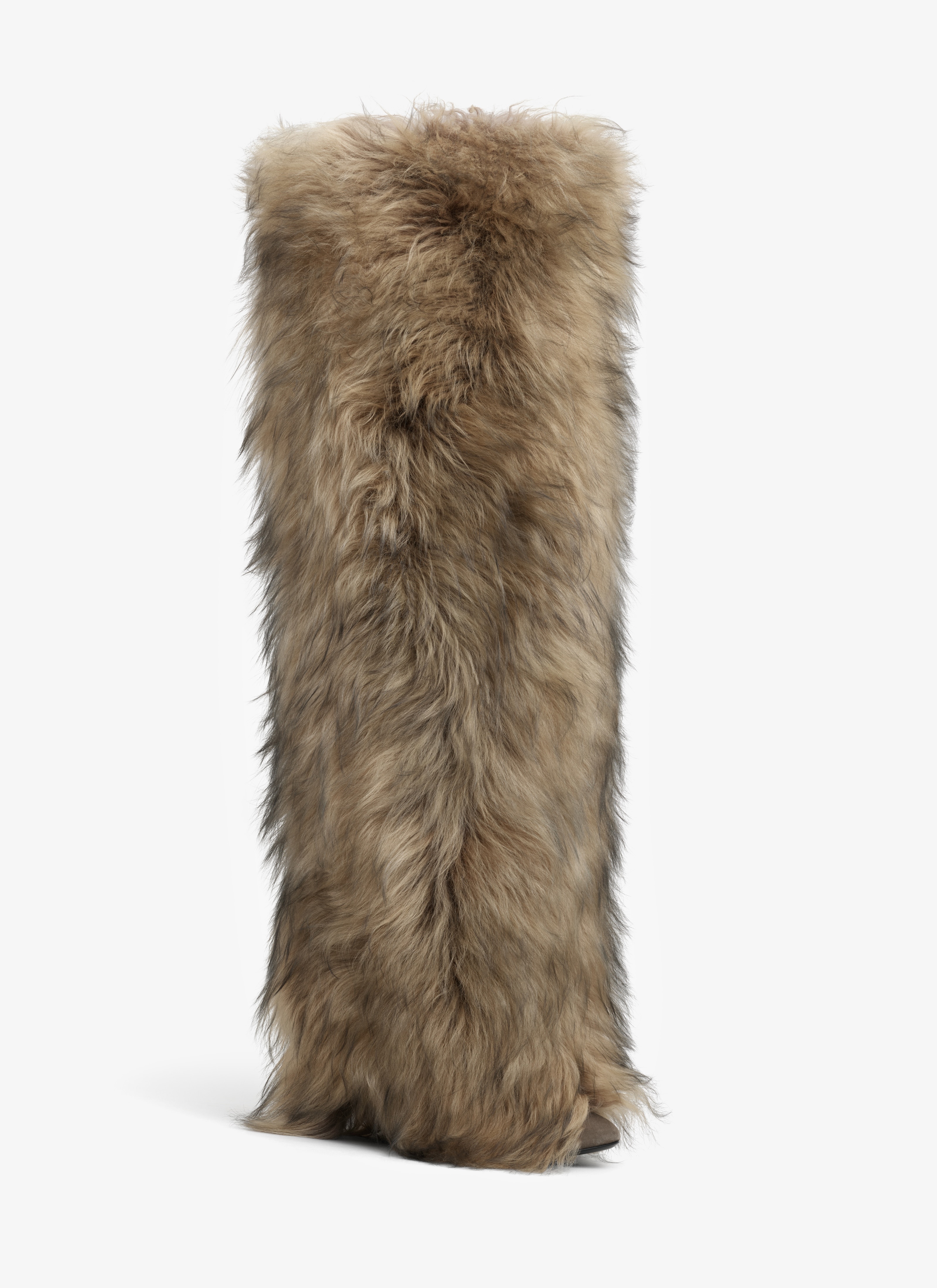 DECOLLETE CUISSARDES IN LONG HAIRED LAMBSKIN - 1