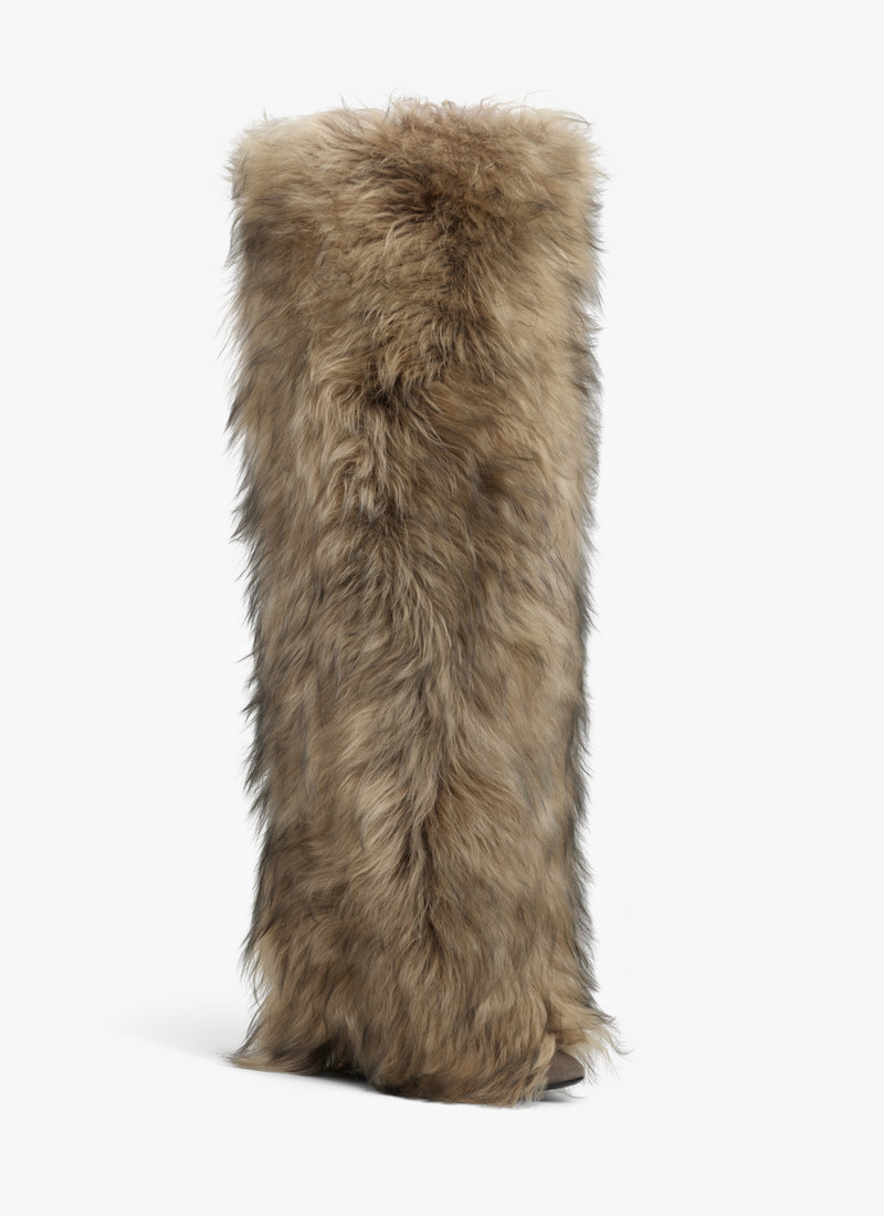 DECOLLETE CUISSARDES IN LONG HAIRED LAMBSKIN 1