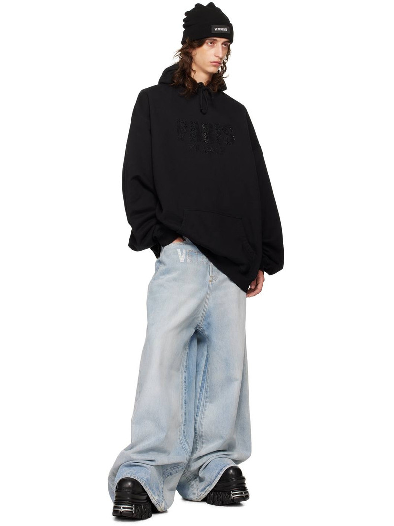 VETEMENTS Blue Crystal Logo Big Shape Jeans outlook