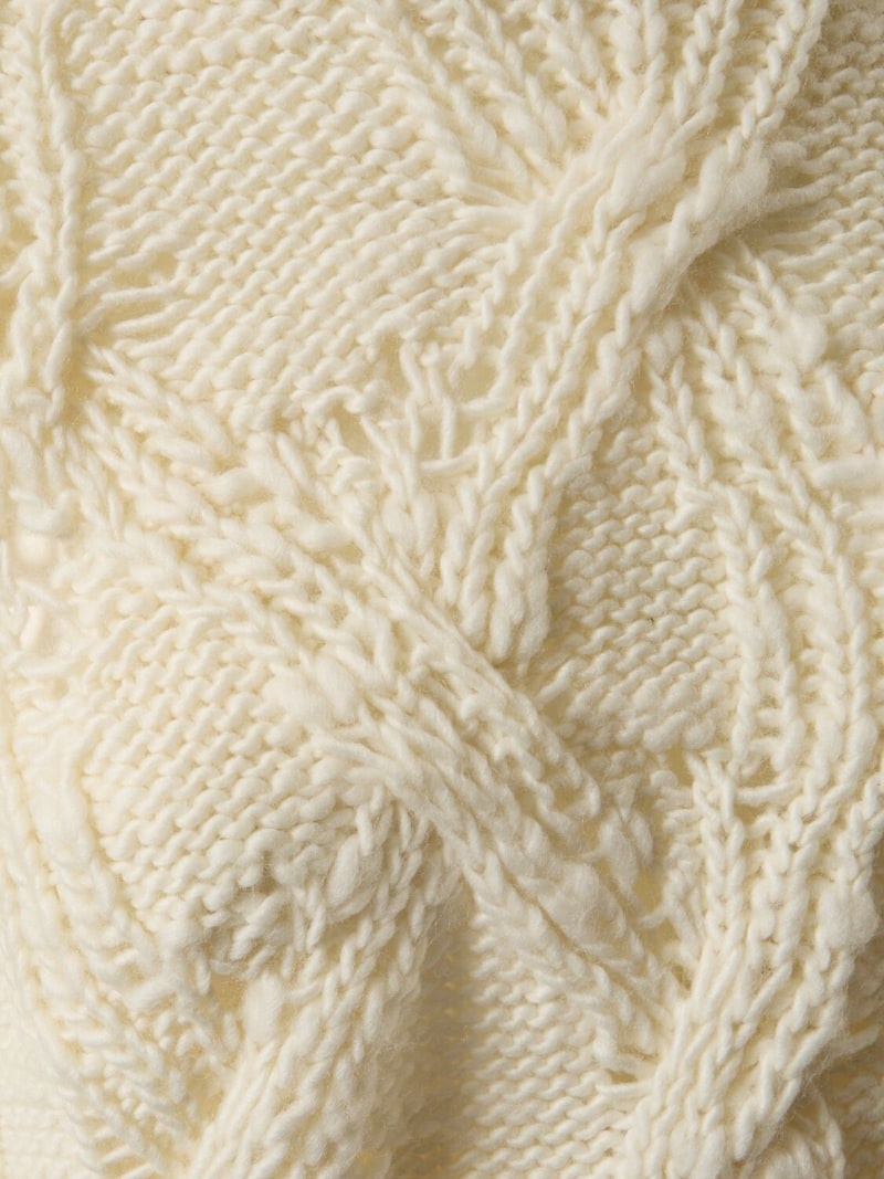 Kolda distressed cable knit wool sweater - 4