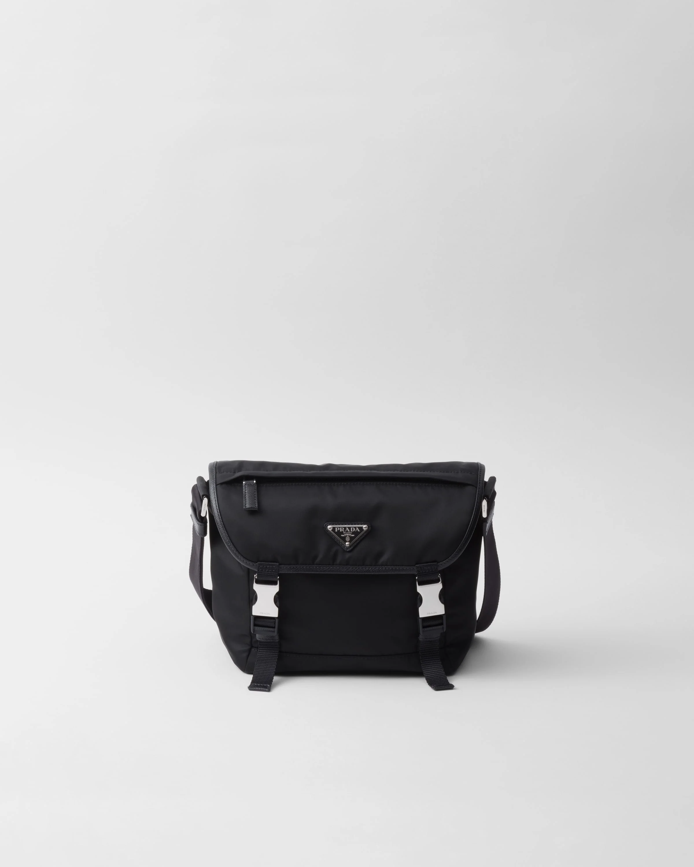 Re-Nylon and Saffiano leather shoulder bag - 1