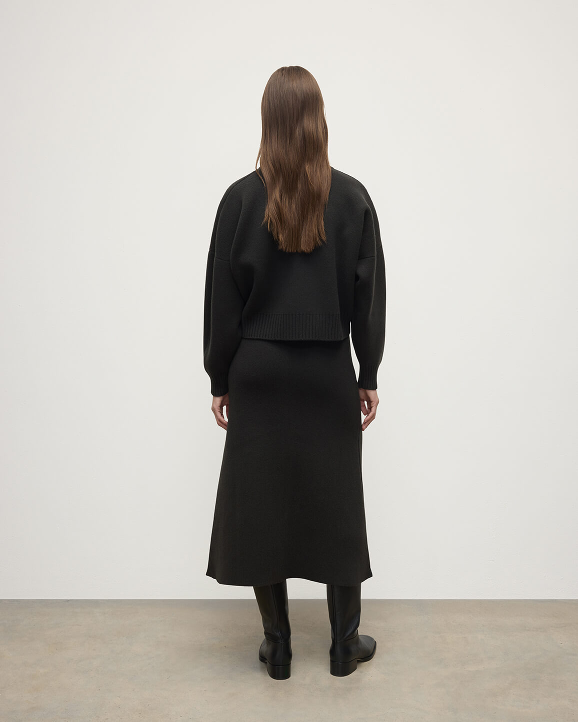 A-Line Milano Grey Cashmere Skirt - 4