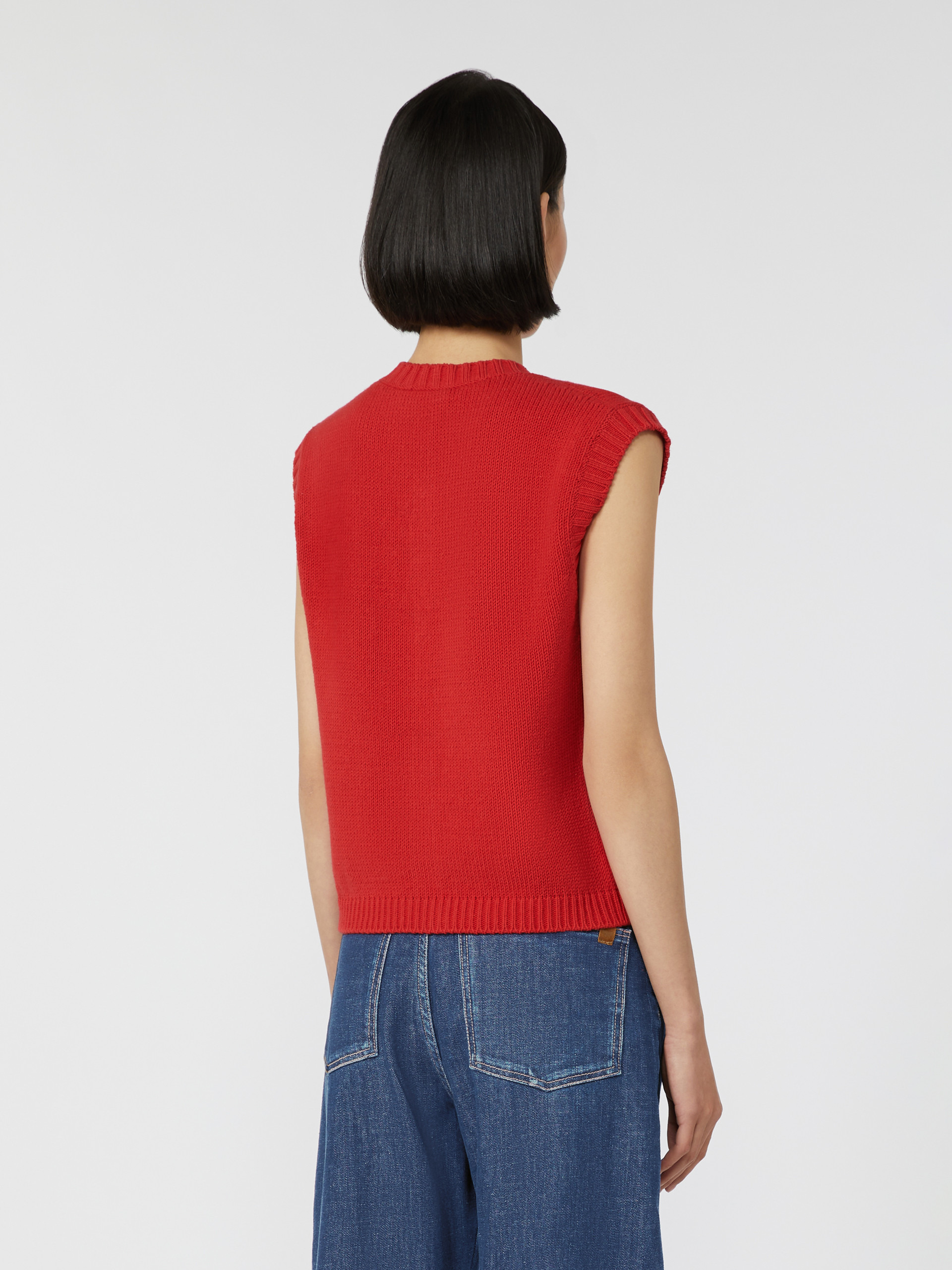 CAPRARA Cotton-blend yarn gilet - 4