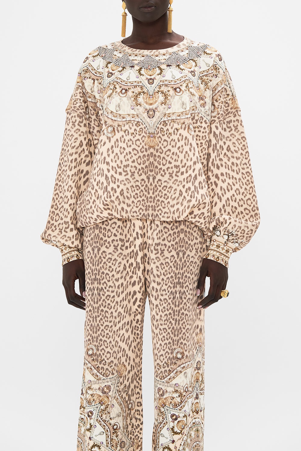 EMBELLISHED TUCK DETAIL SWEATER - 6