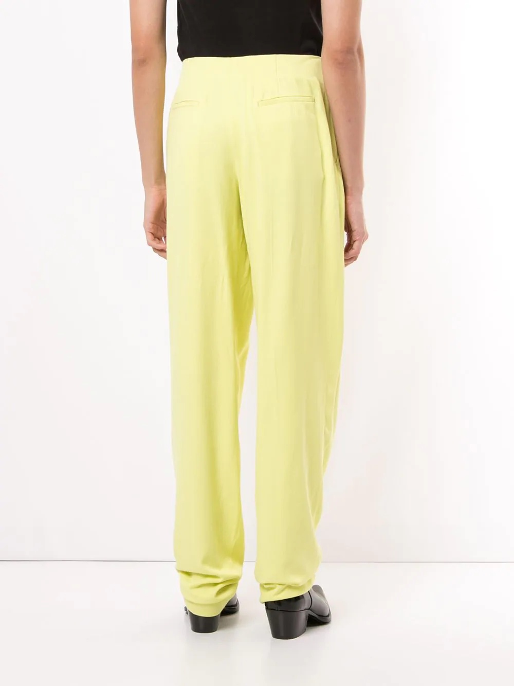 straight-leg cotton trousers - 4