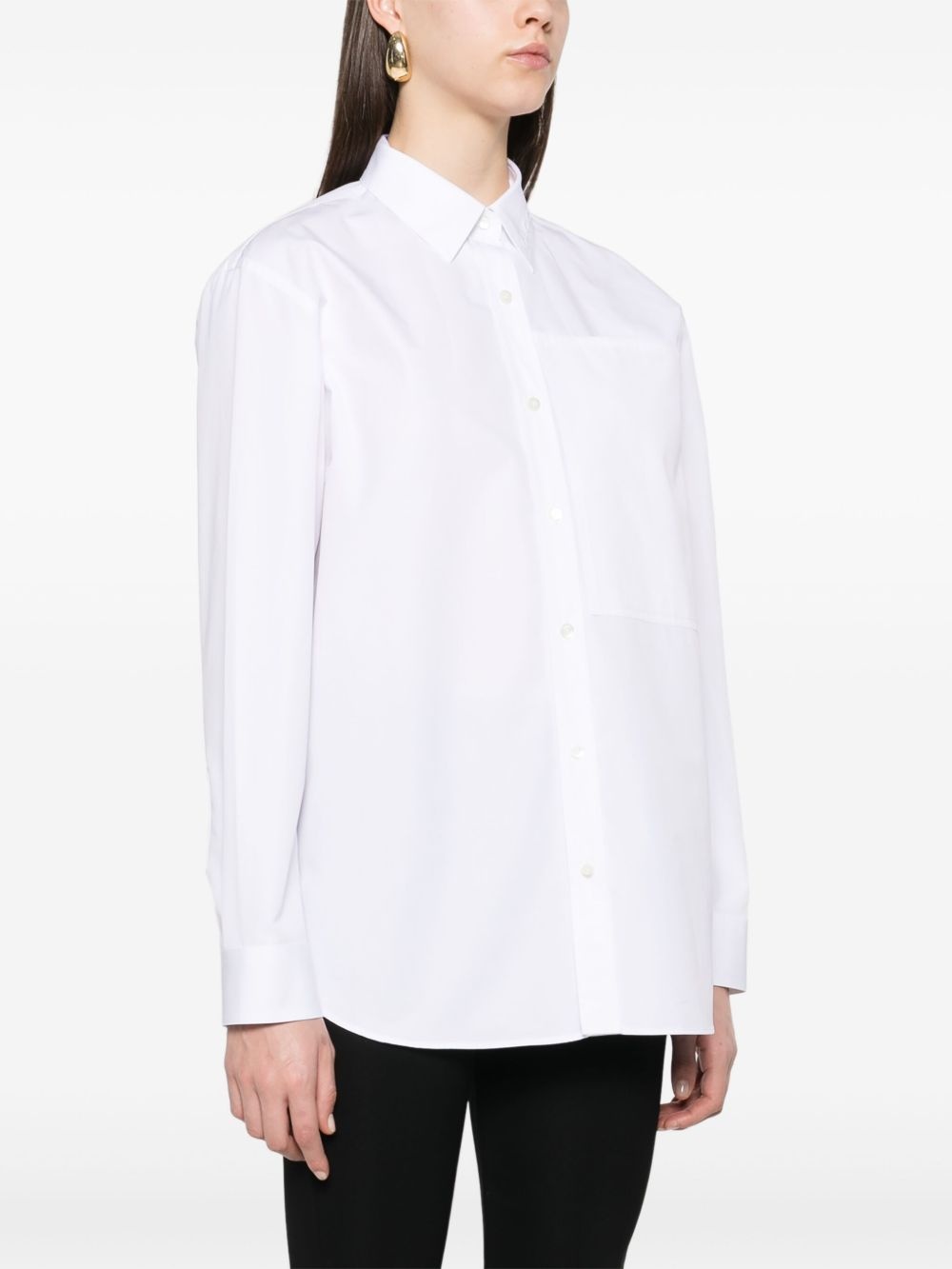 embossed poplin shirt - 3