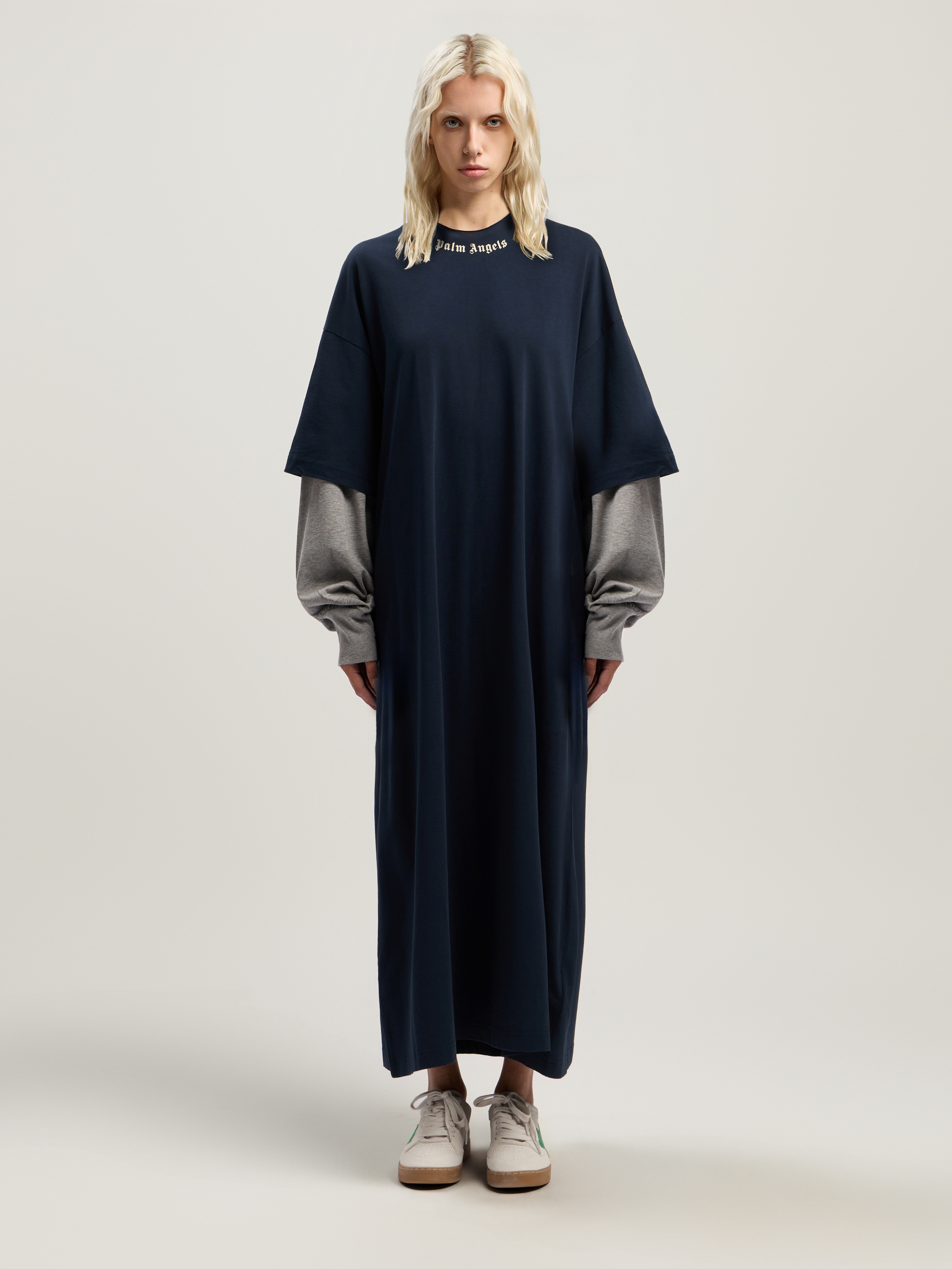 Curved Logo Layered Dress - 2