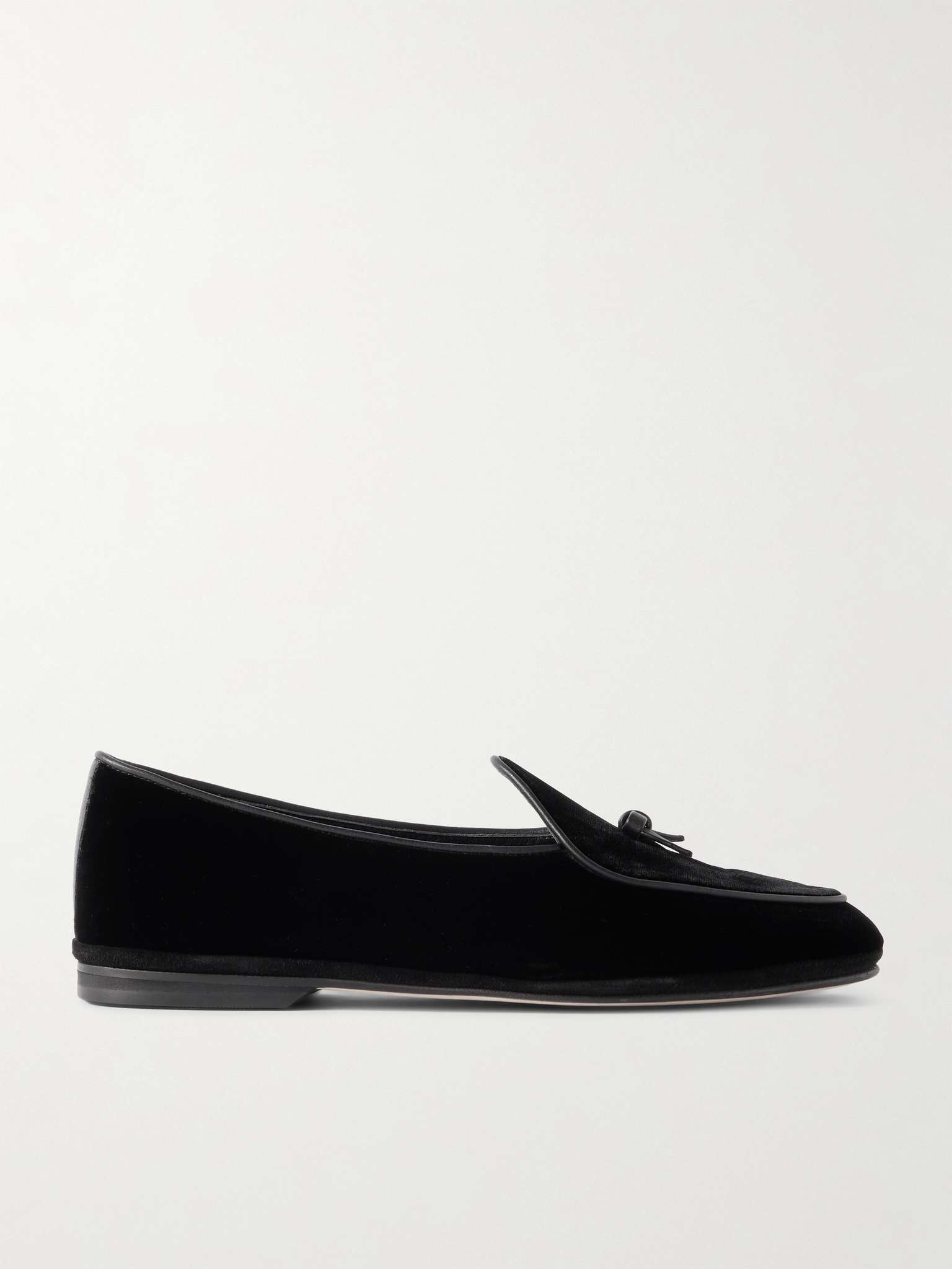 Marphy Leather-Trimmed Velvet Tasselled Loafers - 1