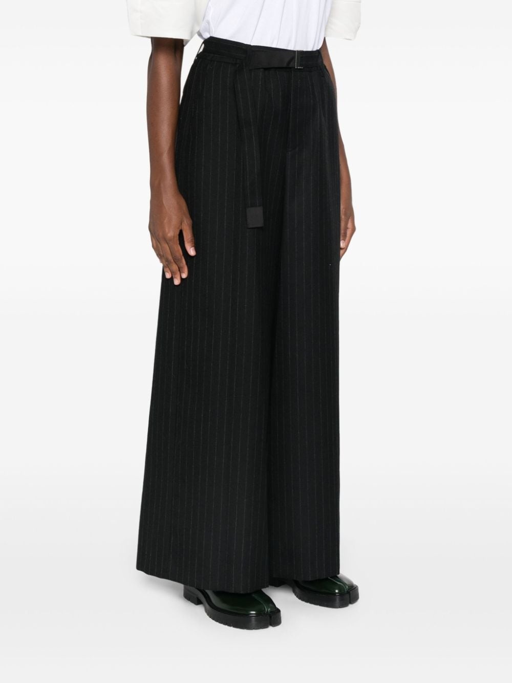 pinstriped palazzo pants - 3