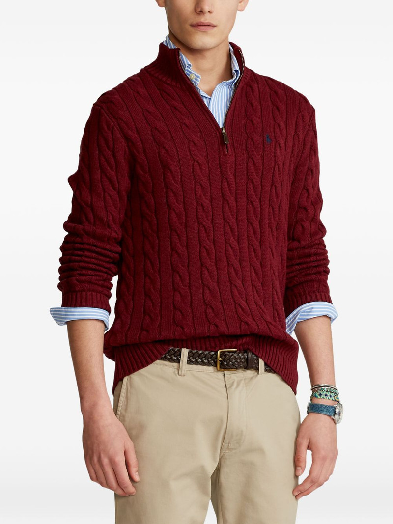 cable knit zip sweater 3