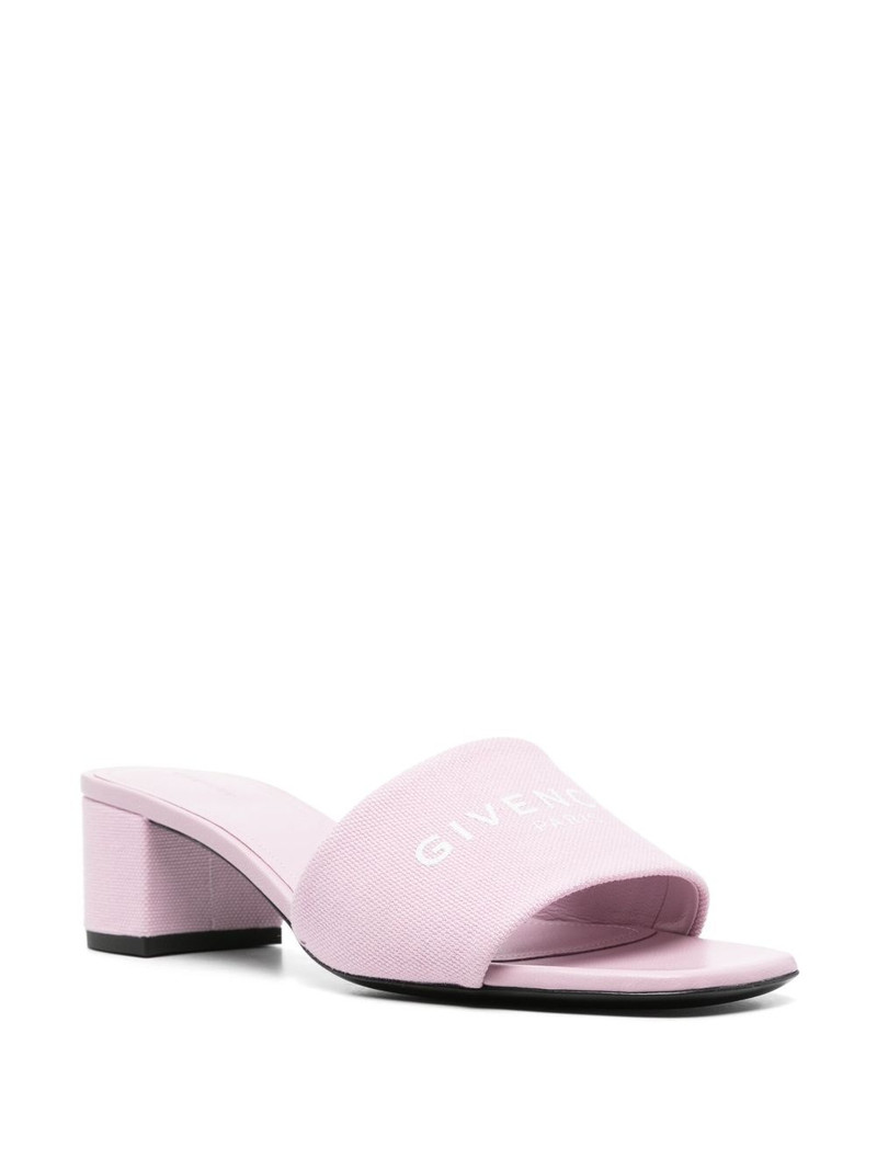 Givenchy logo-print canvas mules outlook