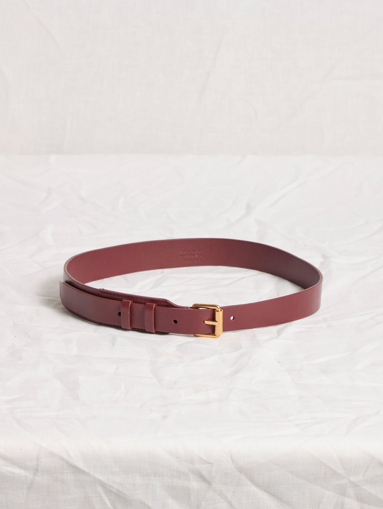 Nilmot Belt in Bordeaux Leather - 4