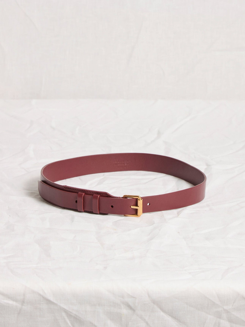 Nilmot Belt in Bordeaux Leather 4